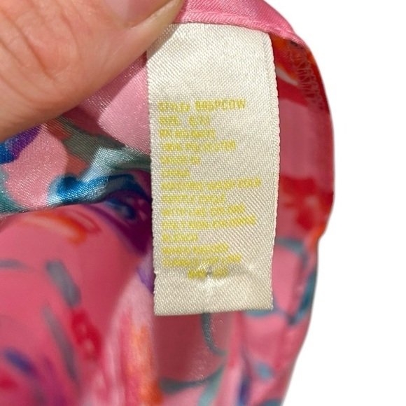 Vintage Pink Cami Floral Print 90s Y2K Fairycore Dainty Feminine Medium Cute - Picture 4 of 6